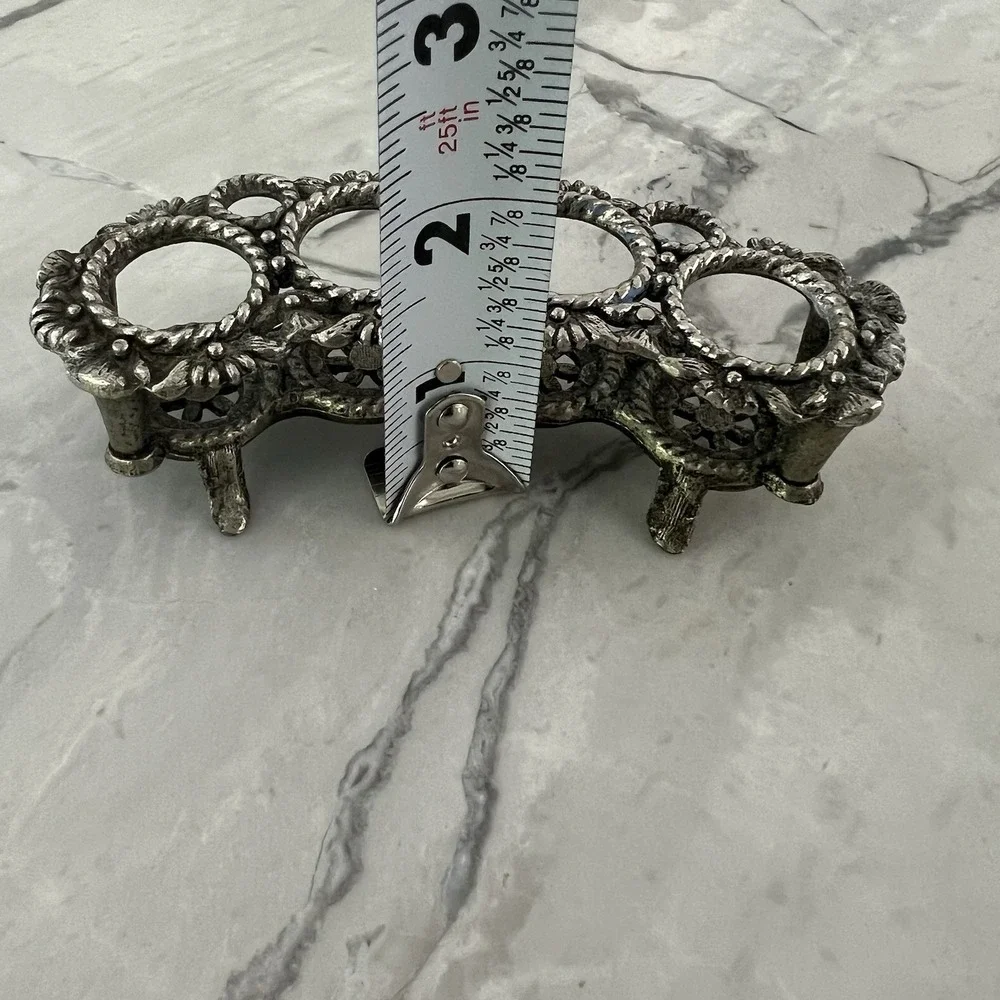 Vintage Celeste Vanity 4¾ In Lipstick Holder Silvery Goldtone Holds 4 Lipsticks